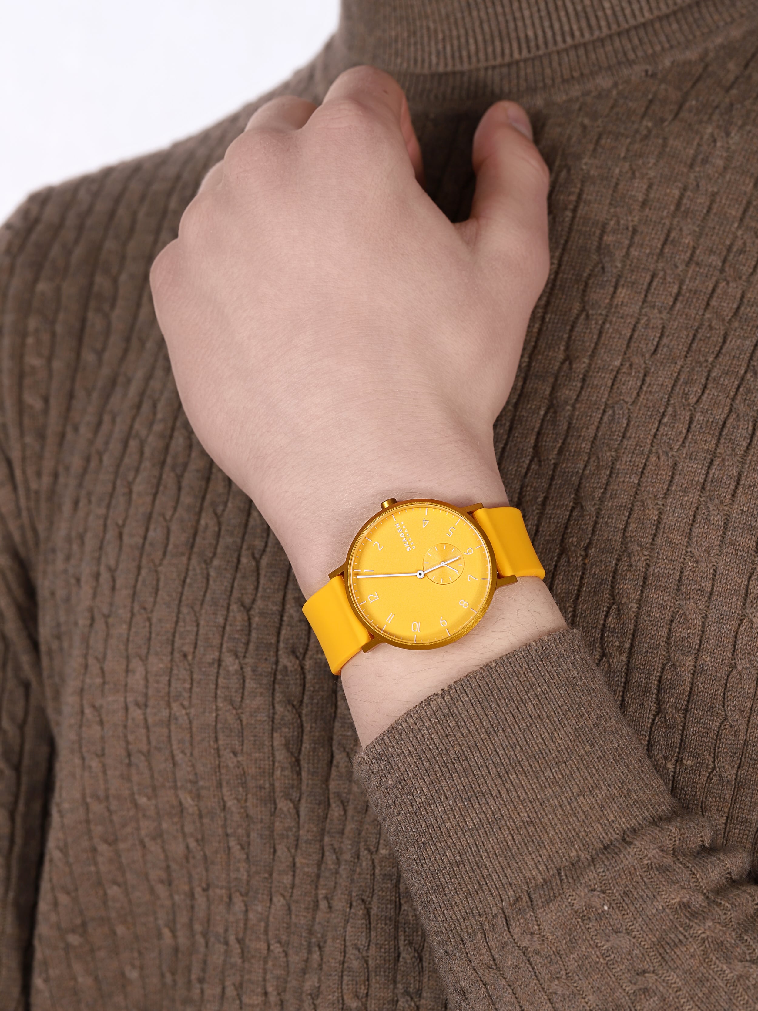 zegarek Skagen SKW6510 kwarcowy męski Aaren Aaren Kulor Yellow Silicone - miniatura 3