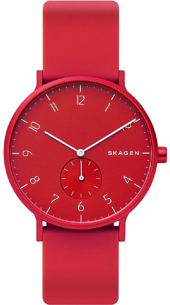 Skagen Aaren Kulor Red Silicone SKW6512