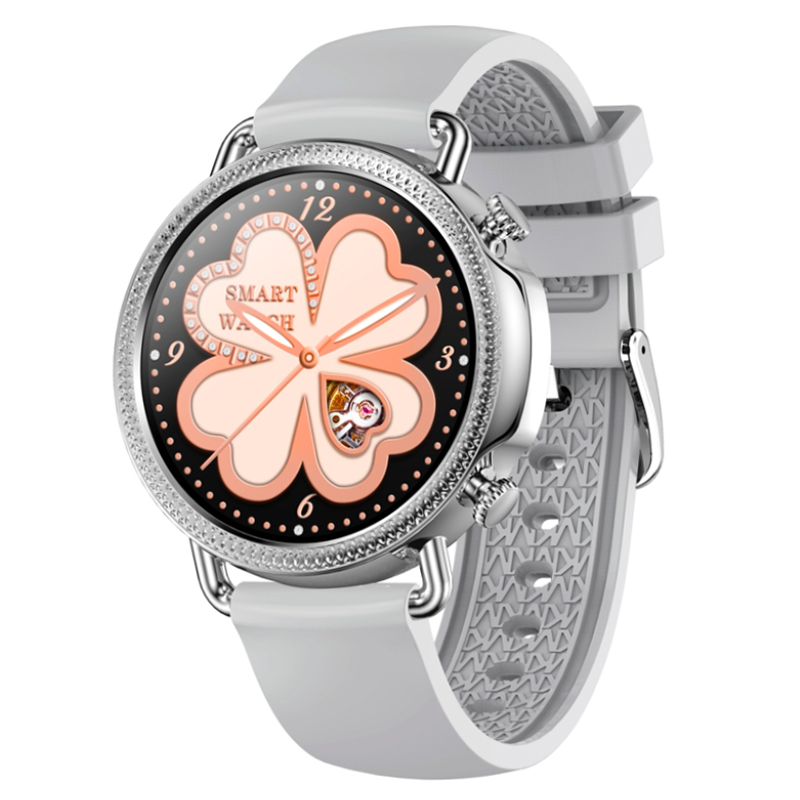 zegarek SMARBN089 Smartwatch Rubicon RNBE74 biały pasek damski z krokomierz Smartwatch - miniatura 3