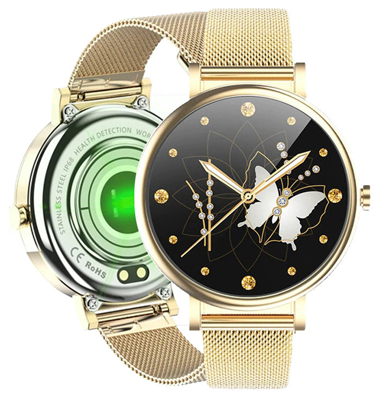 zegarek SMARUB094 Smartwatch Rubicon RNBE64 złoty damski z krokomierz Smartwatch