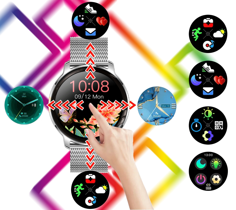zegarek SMARUB123 damski z krokomierz Smartwatch - miniatura 12