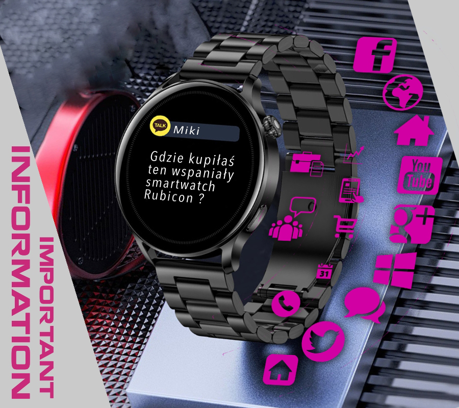 zegarek SMARUB130 Smartwatch mineralne - miniatura 11