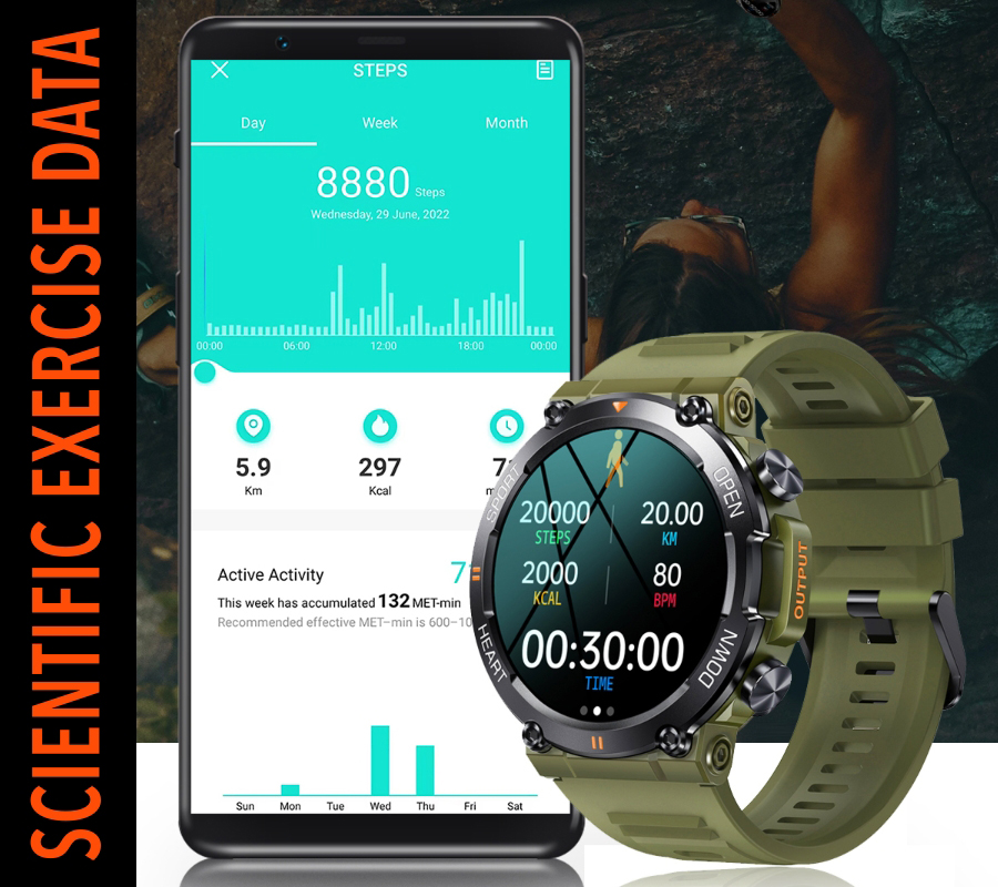 zegarek SMARUB178 Smartwatch mineralne utwardzane - miniatura 11