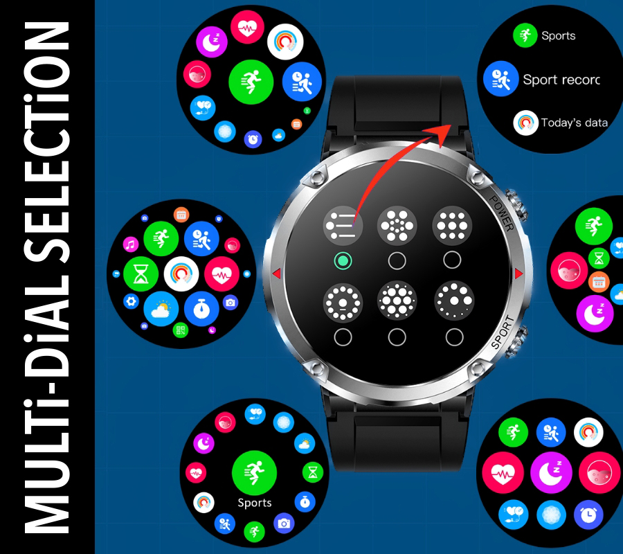 zegarek SMARUB181 czarny Smartwatch - miniatura 7
