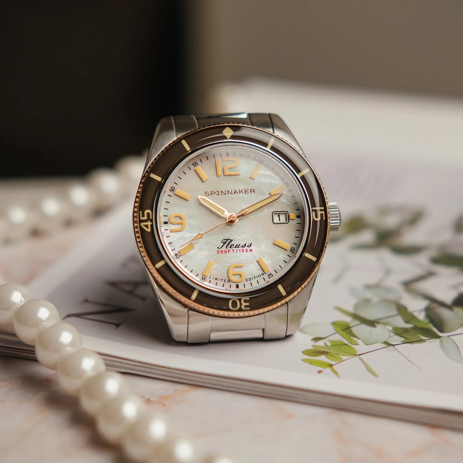 zegarek Spinnaker SP-5108-33 automatyczny męski Fleuss FLEUSS AUTOMATIC PEARL DIVER LIMITED EDITION - miniatura 2