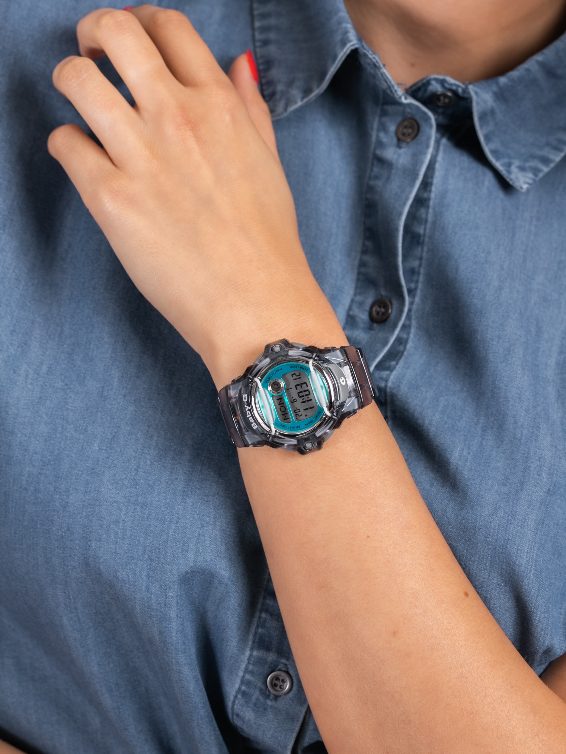 Casio BG-169R-8BER damski zegarek Baby-G pasek