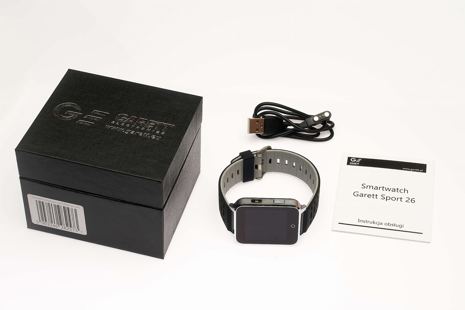 Garett 5903246282559 Smartwatch Garett Sport 26 Szary zegarek sportowy Damskie