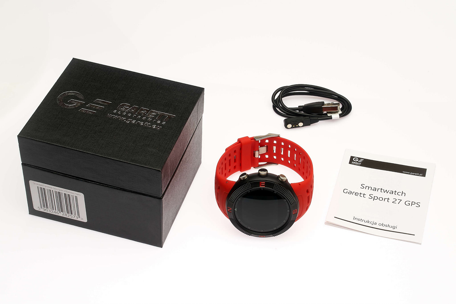 Garett 5903246282597 Smartwatch Garett Sport 27 GPS Czerwony zegarek sportowy Damskie - miniatura 4