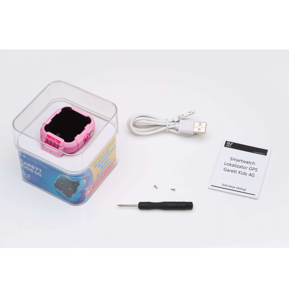 Garett 5903246284669 Smartwatch Garett Kids 4G różowy zegarek sportowy Dla dzieci - miniatura 4