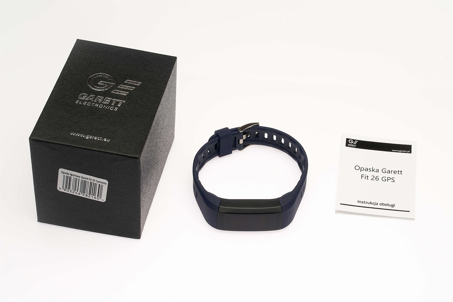 Garett 5903246282146 Smartband Opaska Sportowa Garett Fit 26 GPS Niebieski zegarek sportowy Męskie