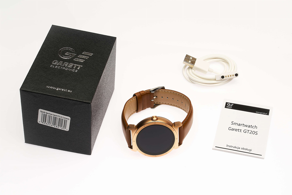 Garett 5903246282757 Smartwatch Garett GT20S Złoty zegarek sportowy Męskie - miniatura 7