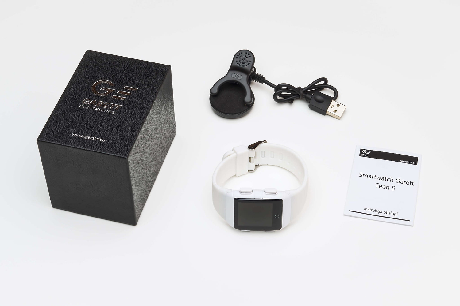 Garett 5903246289411 Smartwatch Garett Teen 5 RT Biały zegarek sportowy Męskie - miniatura 4