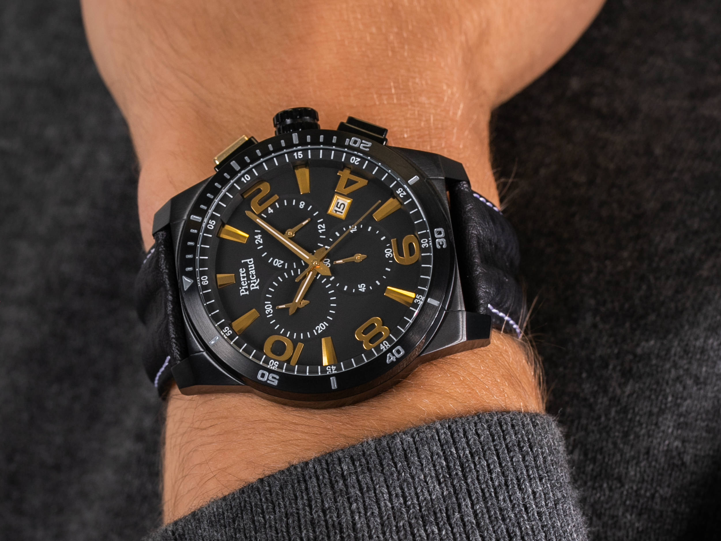 Pierre Ricaud P60016.B254CHY zegarek sportowy Pasek - miniatura 4