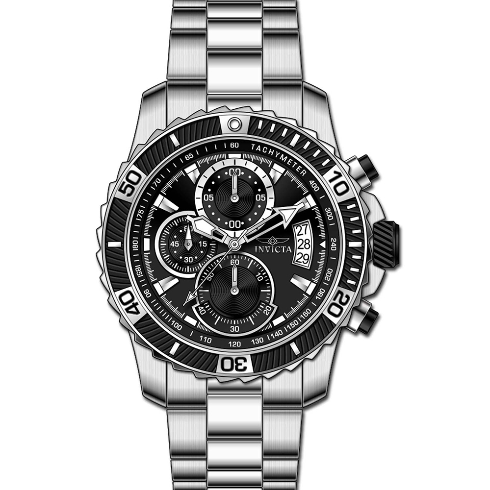 zegarek Invicta 22412 Pro Diver męski z tachometr Pro Diver - miniatura 5