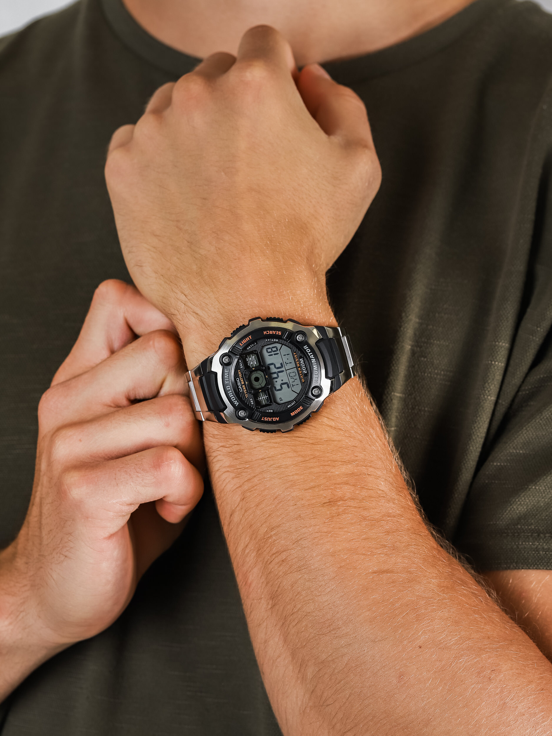 Casio AE-2000WD-1AVEF męski zegarek Sportowe bransoleta