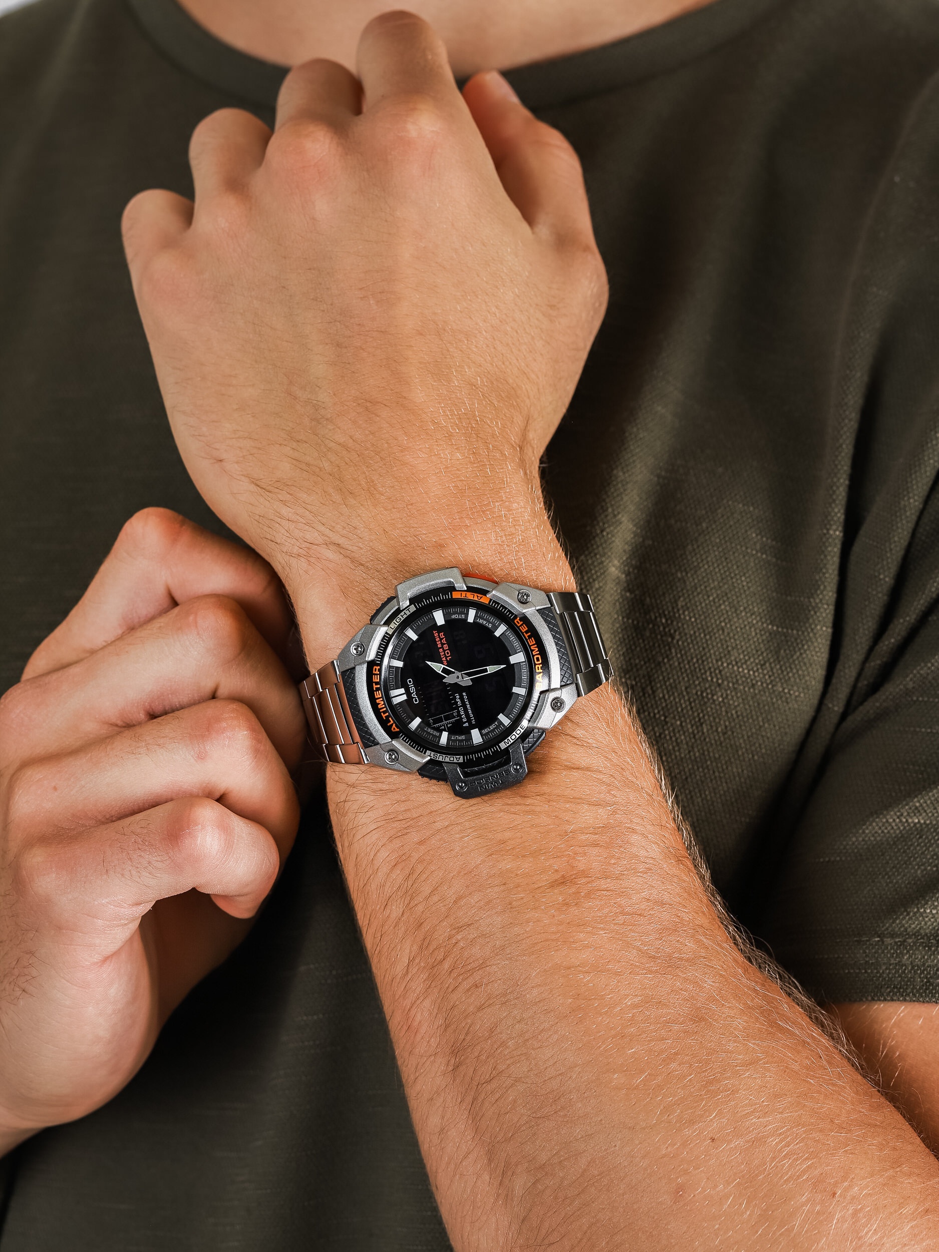zegarek Casio SGW-450HD-1BER męski z termometr Sportowe