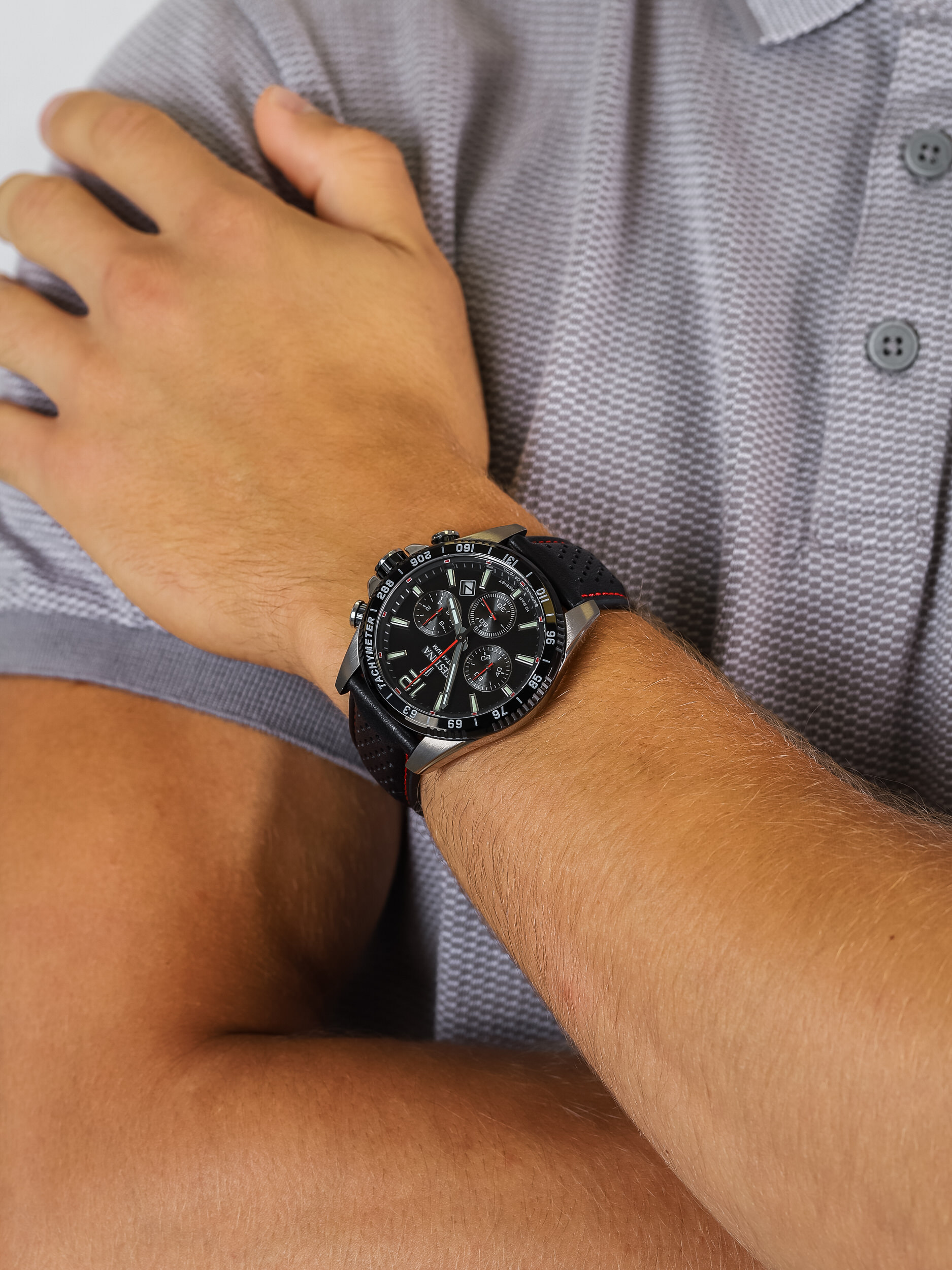 zegarek Festina F20521-4 Titanium Sport Chrono Sapphire męski z tachometr Titanium