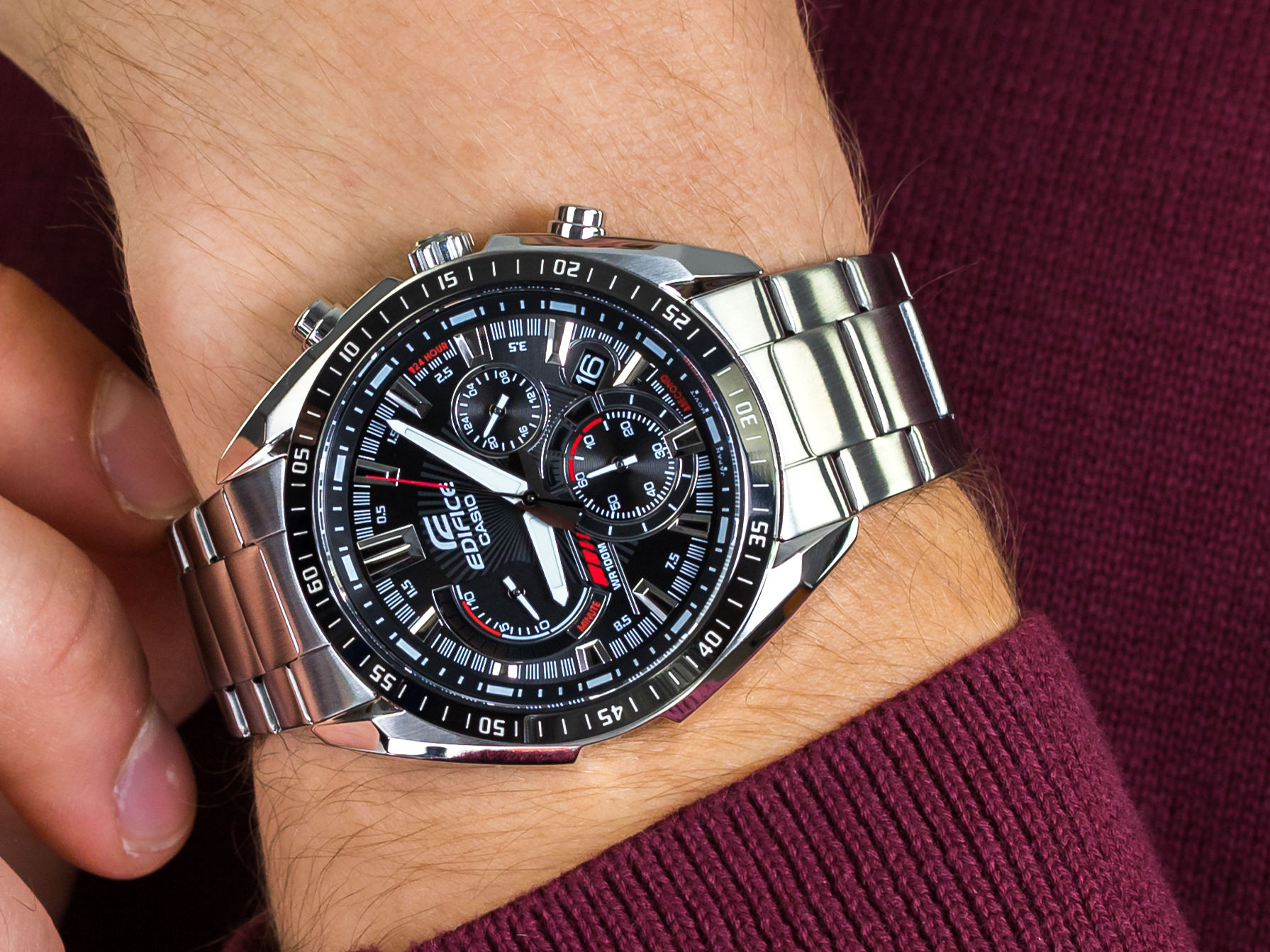 Edifice EFR-570DB-1AVUEF SPORTY CHRONO zegarek sportowy Edifice - miniatura 4