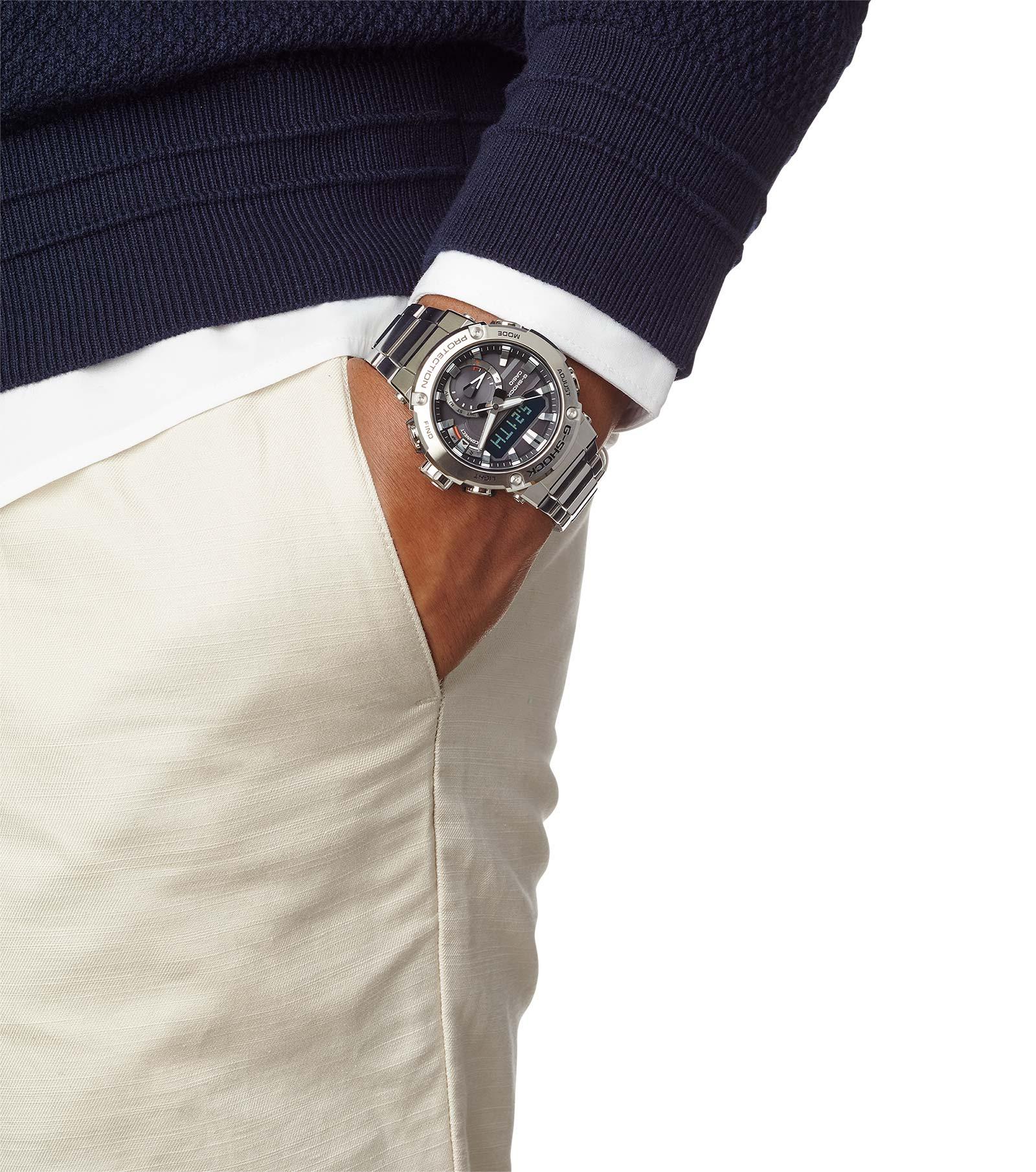 zegarek G-Shock GST-B200D-1AER srebrny G-SHOCK G-STEEL