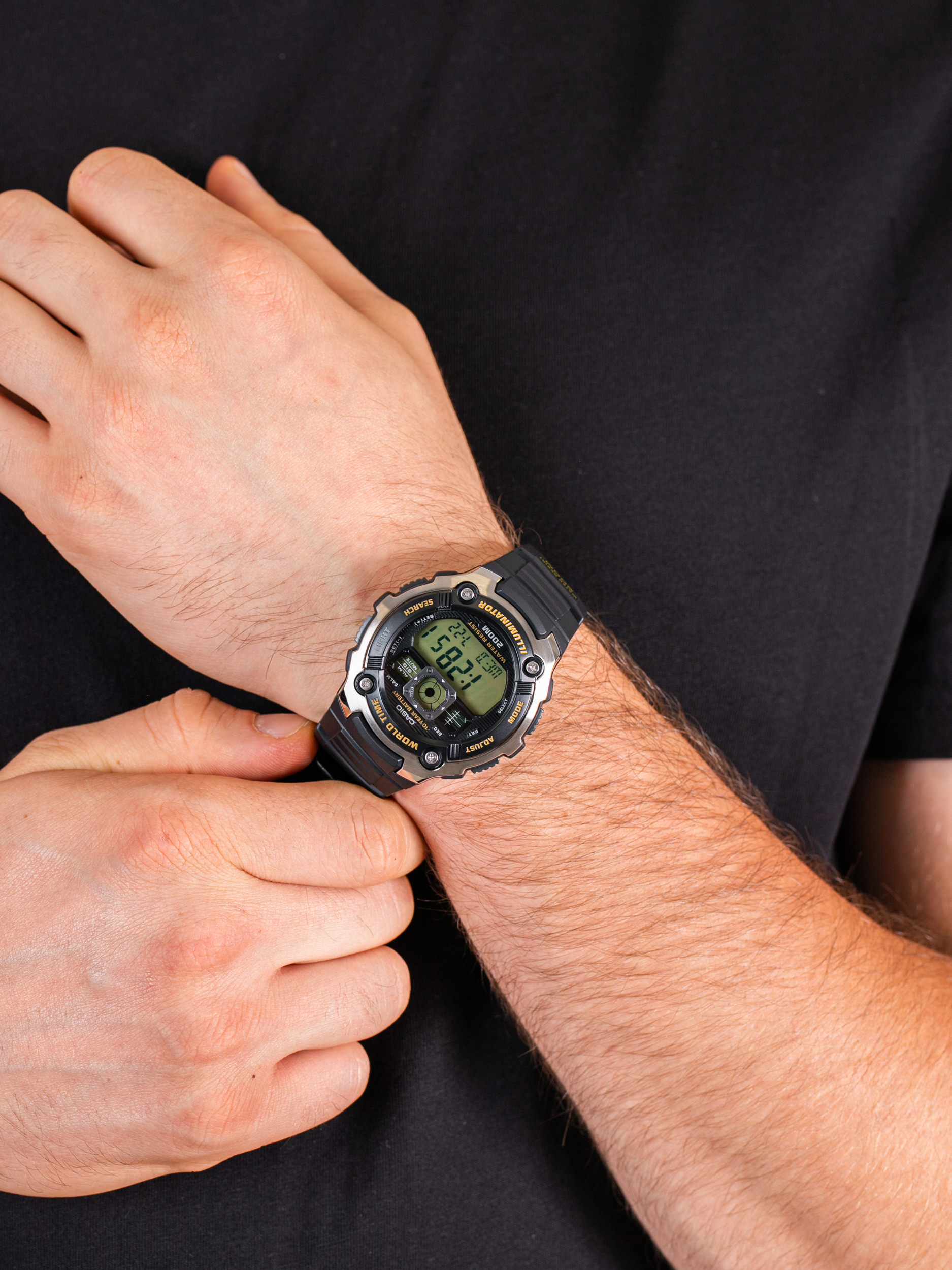 zegarek Casio AE-2000W-9AVEF męski z chronograf Sportowe - miniatura 3