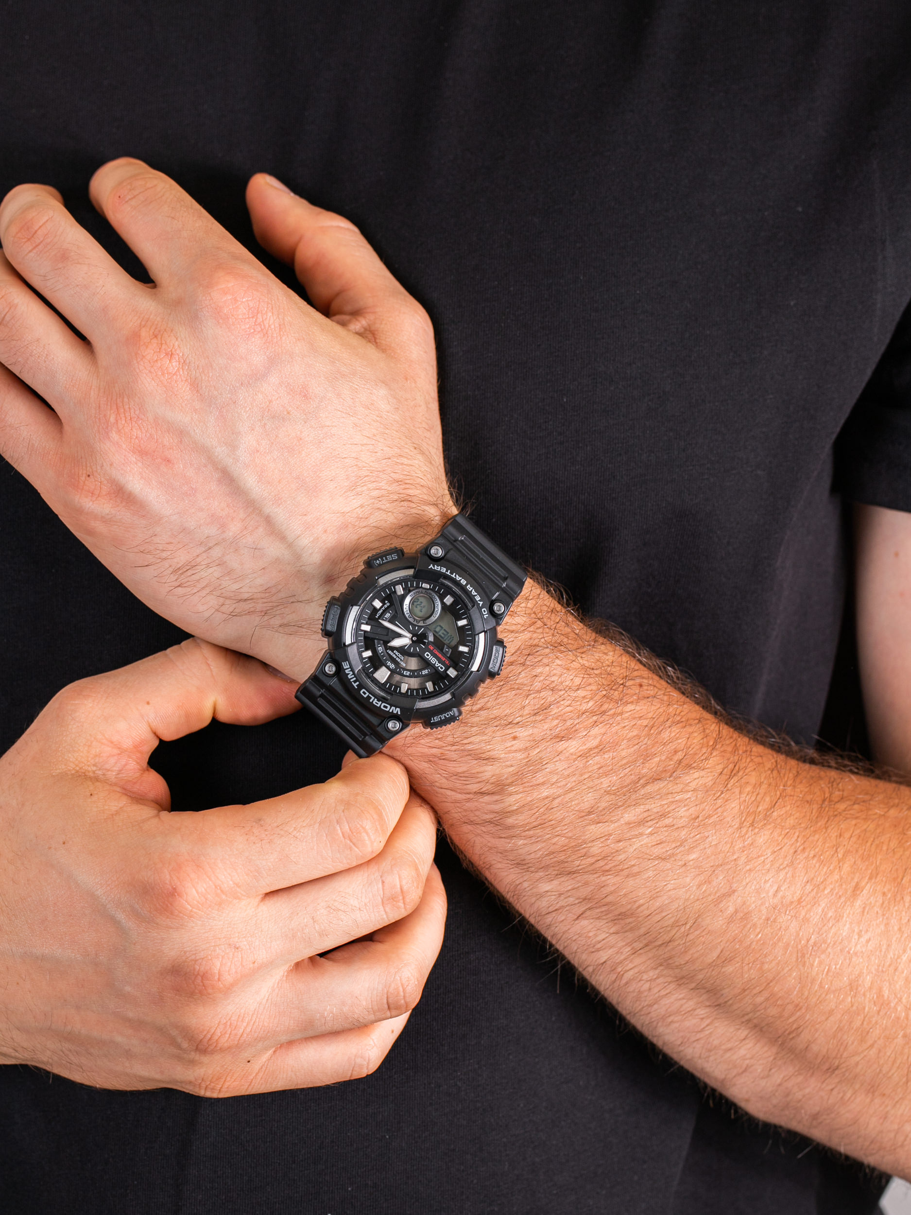 Casio AEQ-110W-1AVEF męski zegarek Sportowe pasek