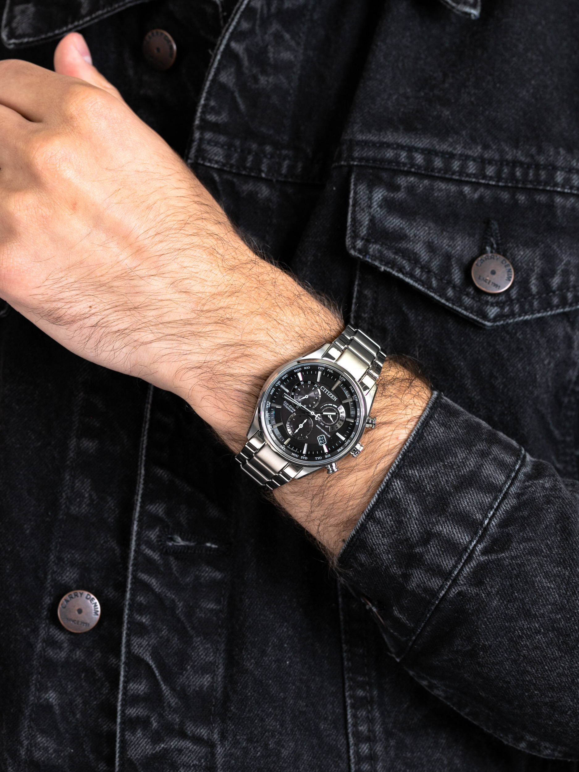 zegarek Citizen CB5020-87E męski z chronograf Radio Controlled - miniatura 3