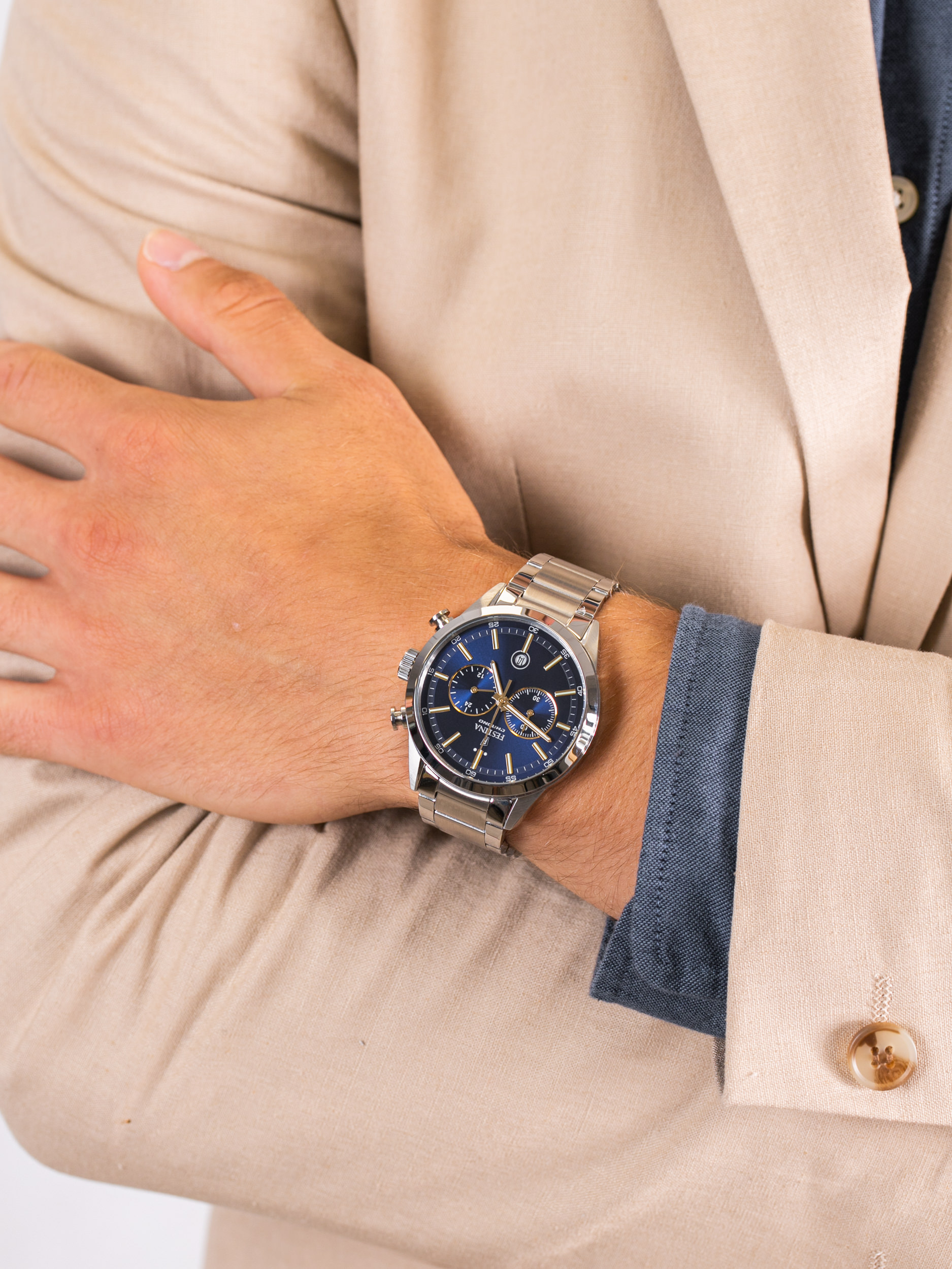 zegarek Festina F16826-E CHRONO męski z chronograf Chronograf - miniatura 3