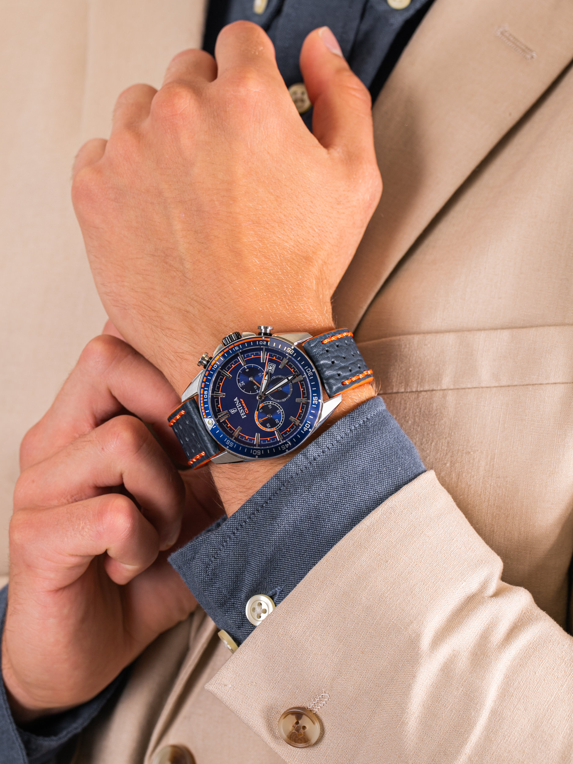 zegarek Festina F20377-2 Chrono Sport męski z chronograf Chronograf - miniatura 3