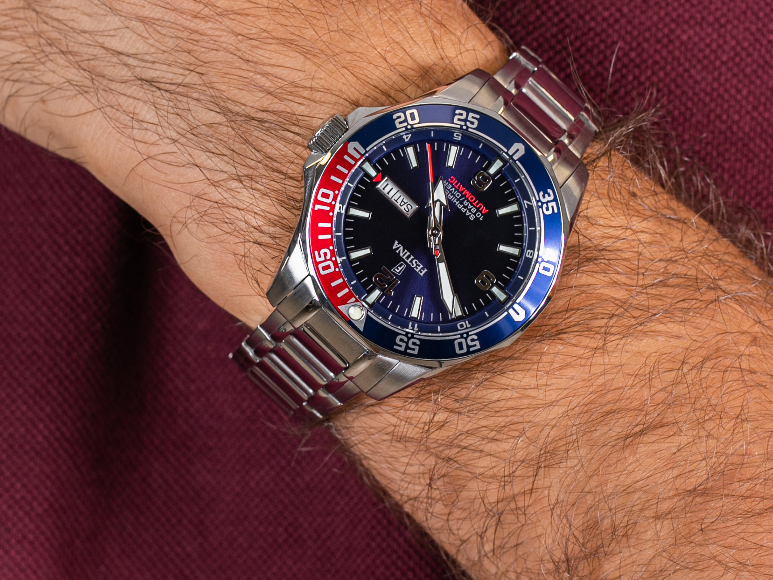 Festina F20478-2 Diver Sapphire Automatic zegarek sportowy Sport - miniatura 4