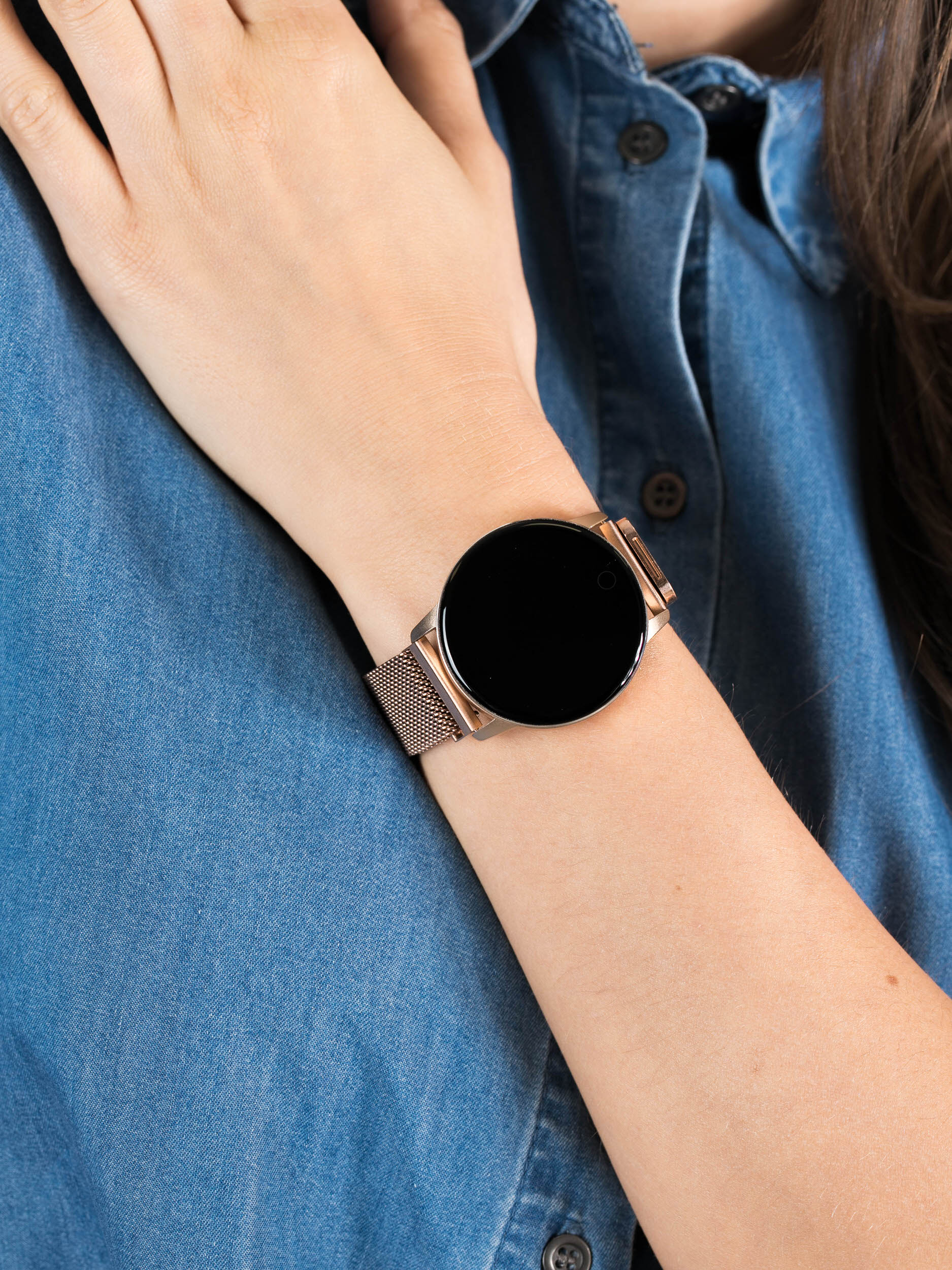 zegarek Garett 5903246282306 Smartwatch Garett Lady Bella złoty stalowy damski z krokomierz Damskie - miniatura 3