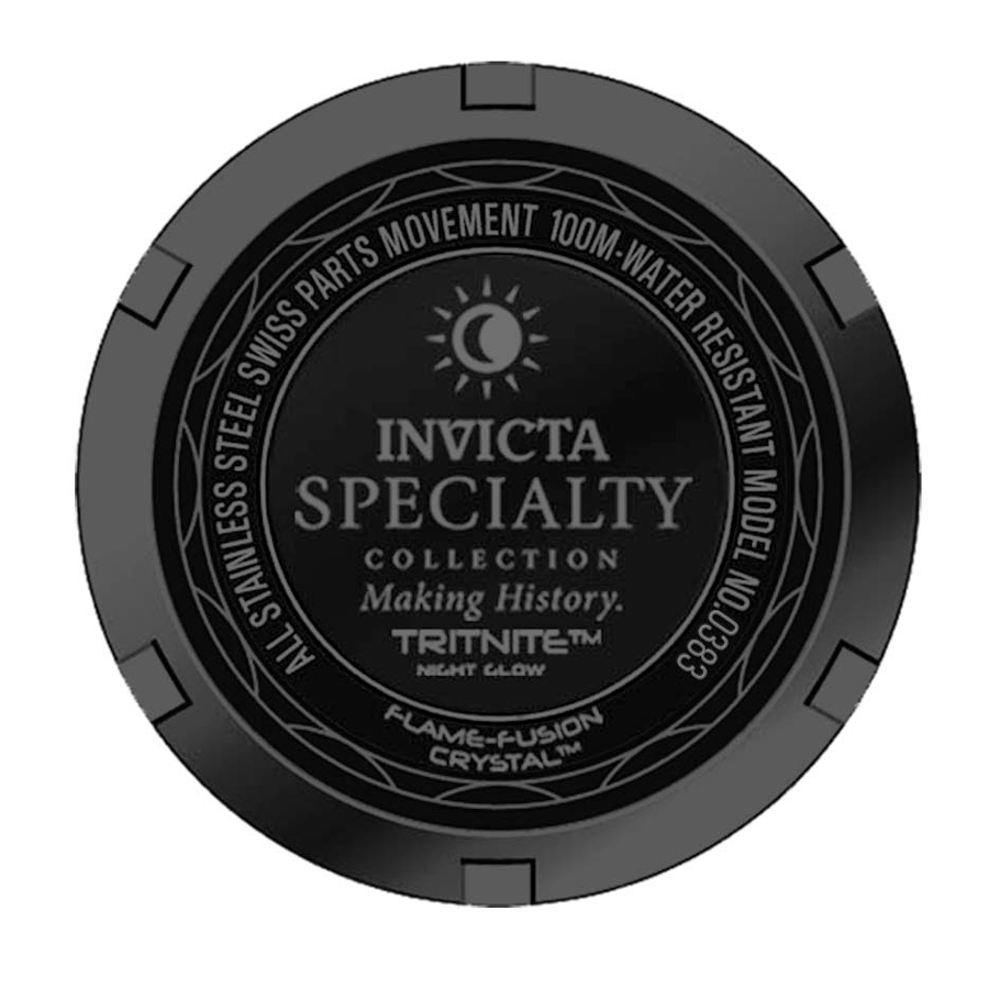 Invicta 0383 zegarek czarny klasyczny Specialty bransoleta - miniatura 5