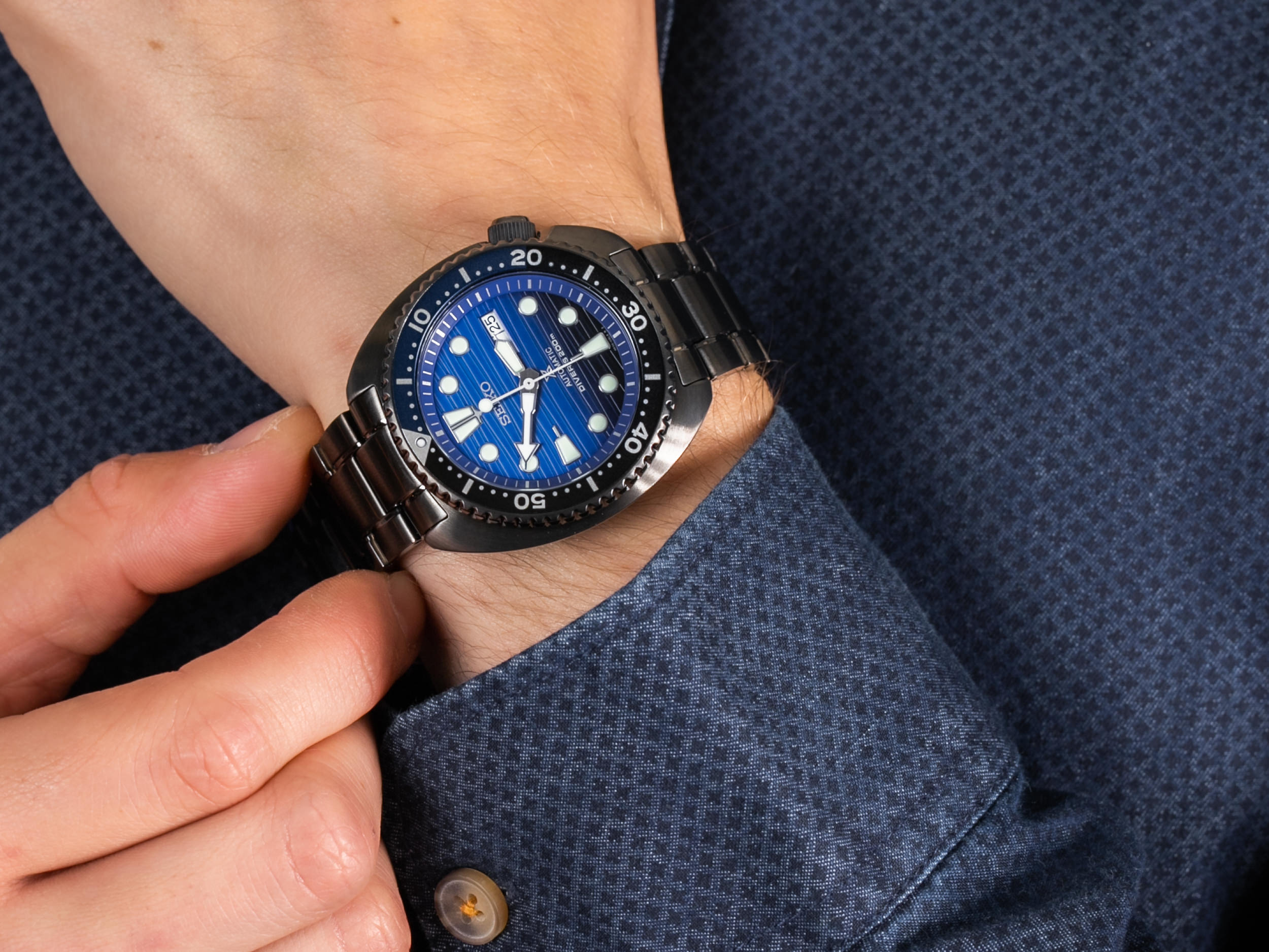 Seiko SRPD11K1 Prospex Turtle Save The Ocean Diver Automatic 200m zegarek sportowy Prospex - miniatura 4