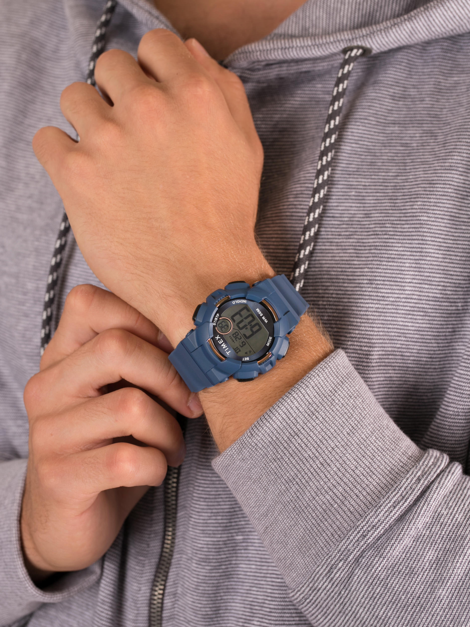 Timex TW5M23500 męski zegarek Mako DGTL pasek - miniatura 3