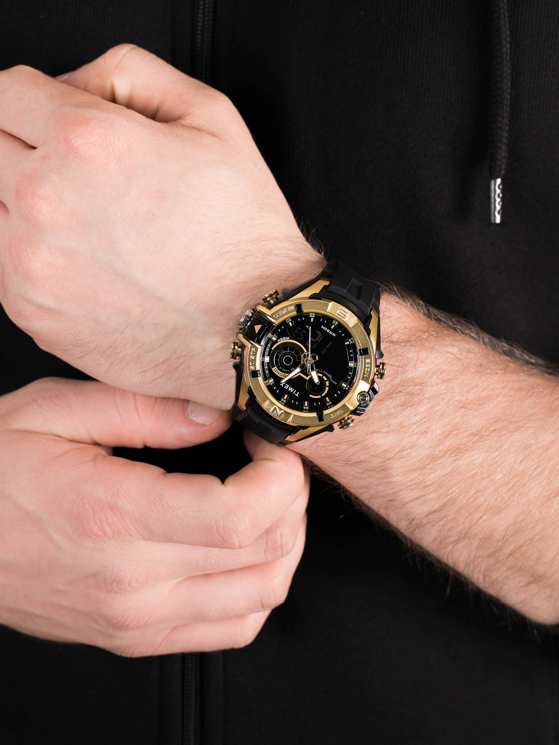 Timex TW5M23100 męski zegarek The Guard DGTL pasek - miniatura 3