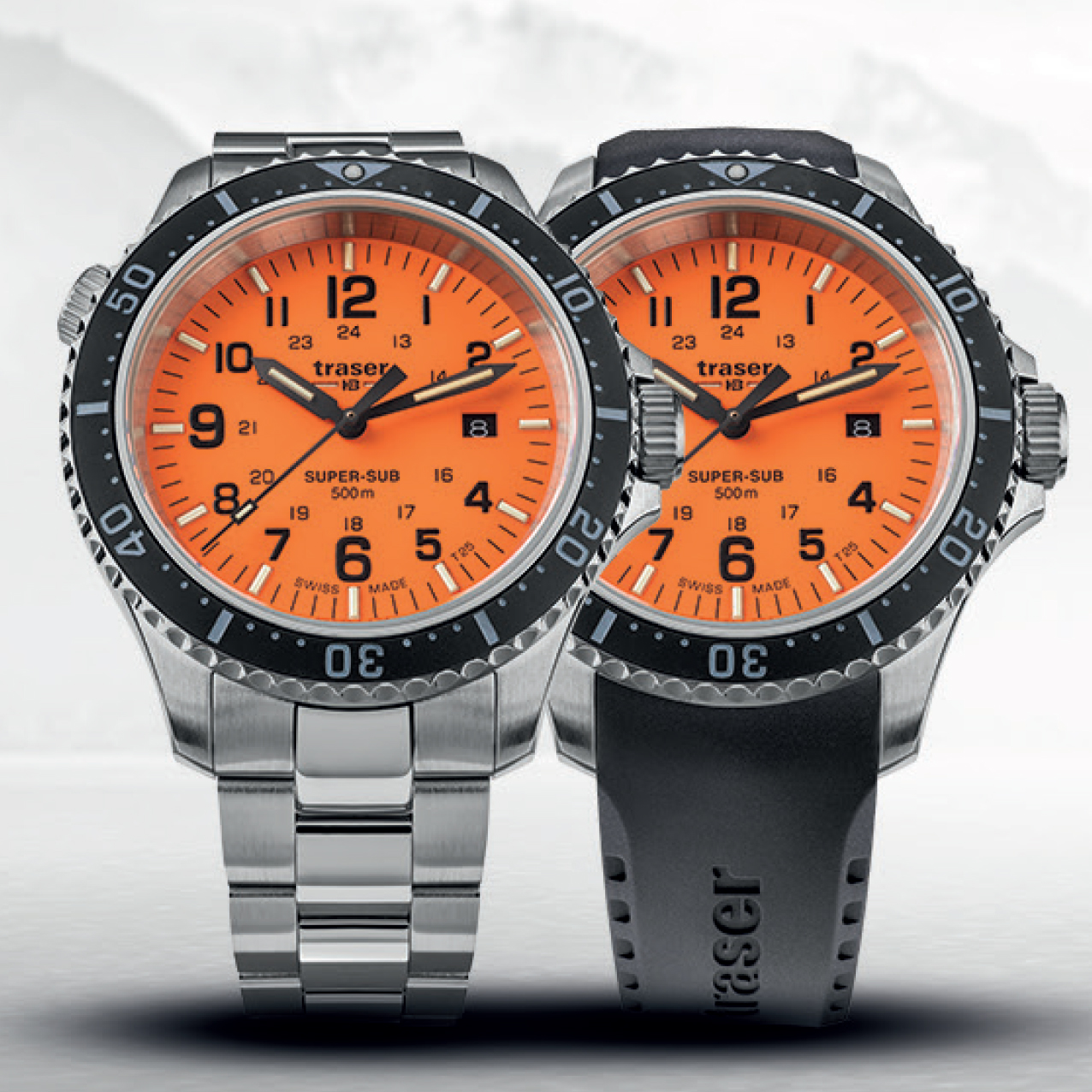 zegarek Traser TS-109379 kwarcowy męski P67 SuperSub P67 SuperSub Orange Special Set - miniatura 5