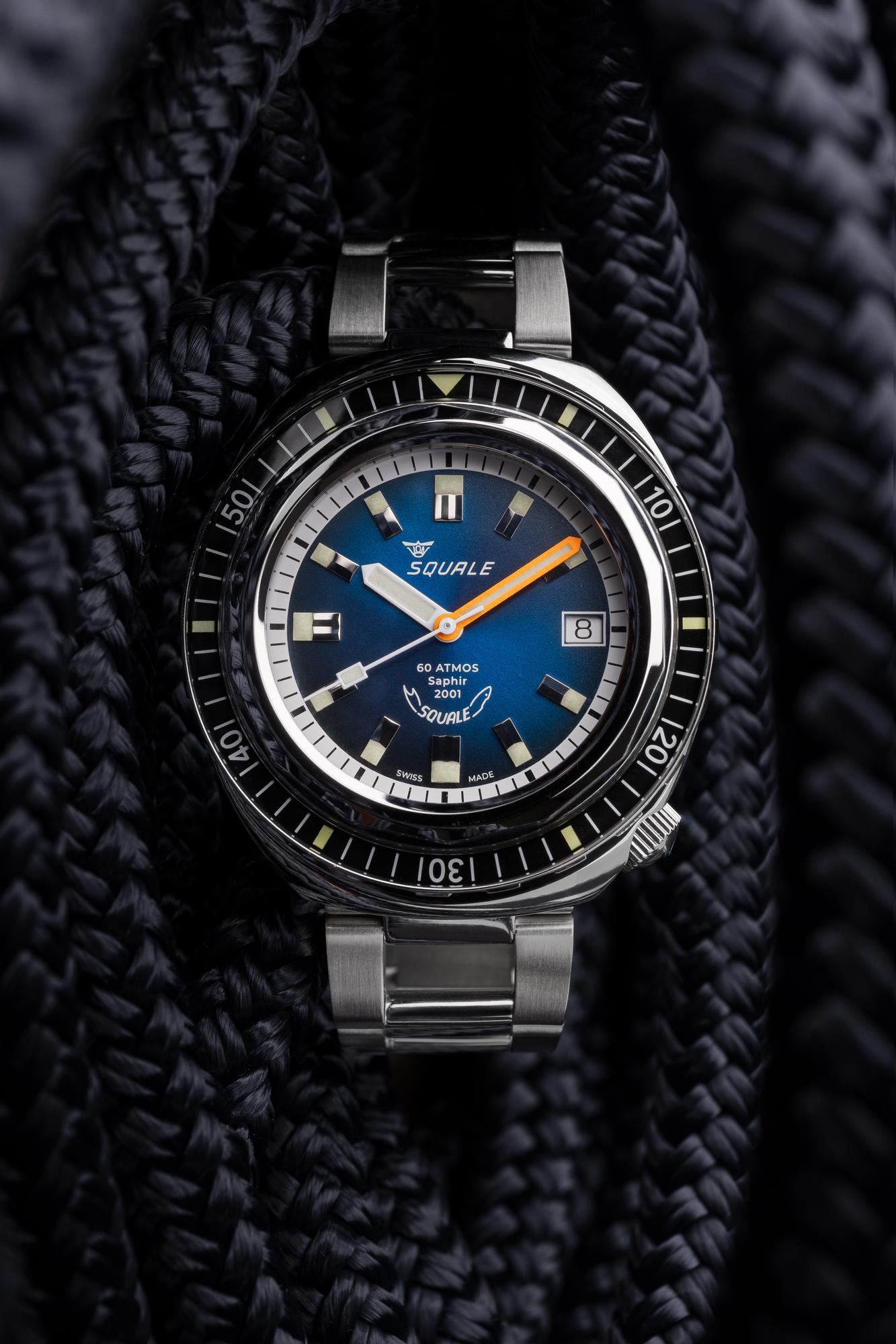 zegarek Squale 2001BKBLAC srebrny 2001 - miniatura 7