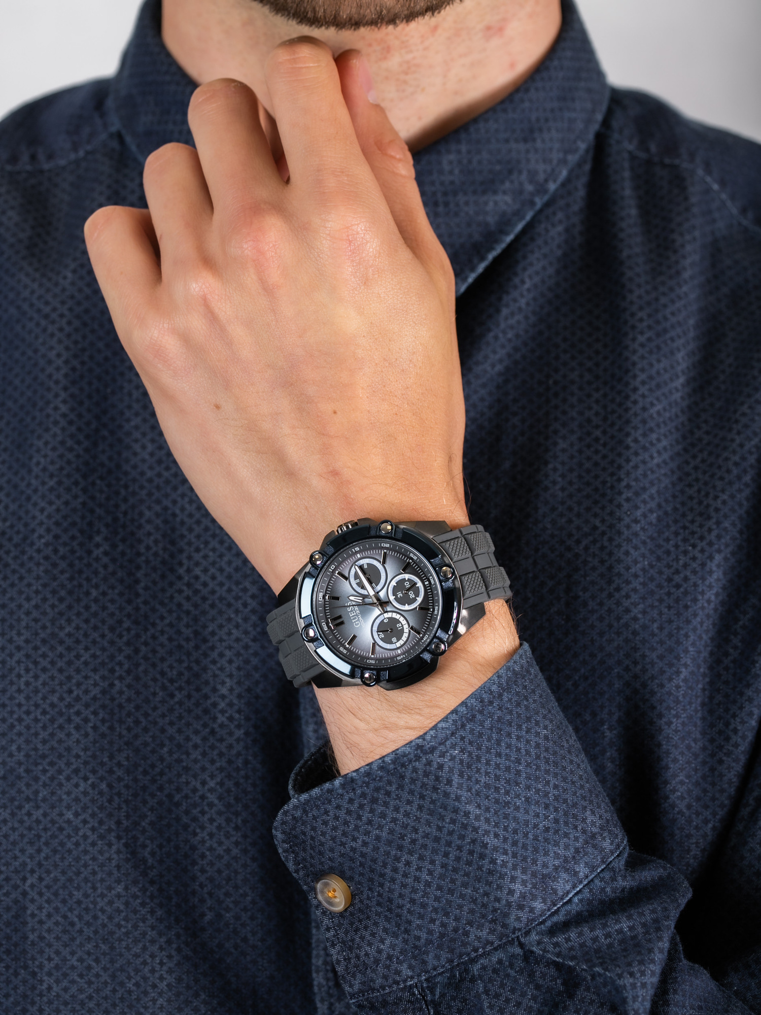 Guess W1302G3 męski zegarek Pasek pasek - miniatura 3
