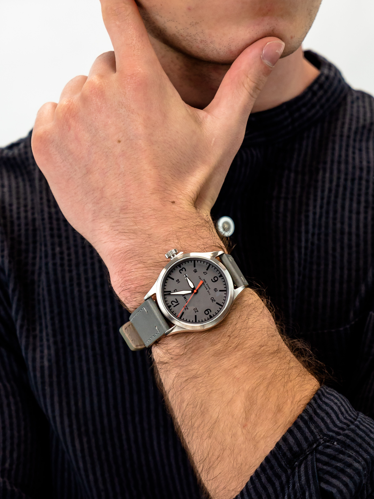 Timex TW2R71000 zegarek srebrny fashion/modowy Waterbury pasek - miniatura 5