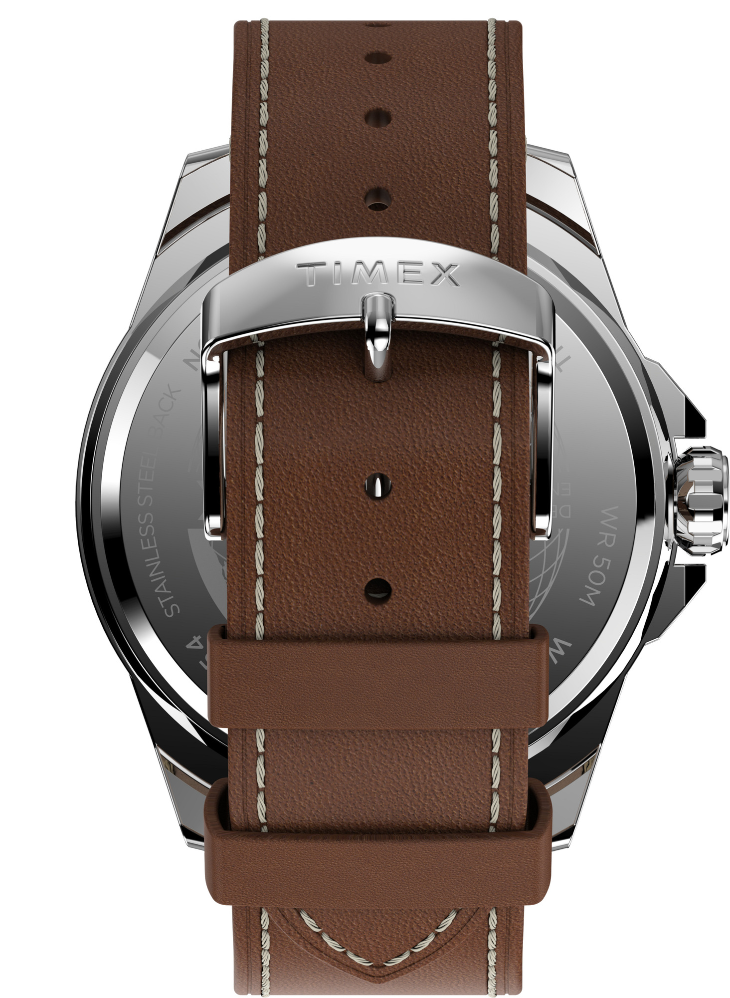Timex TW2U42800 zegarek srebrny klasyczny Essex Avenue pasek - miniatura 7