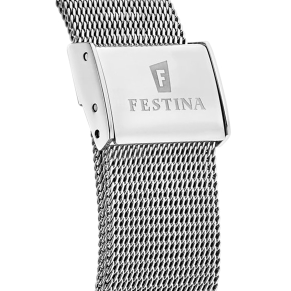 Festina F20420-2 zegarek srebrny klasyczny Mademoiselle bransoleta
