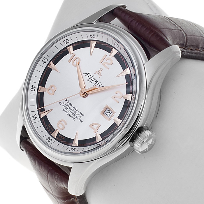Atlantic 52750.41.25R zegarek srebrny klasyczny Seria Limitowana pasek - miniatura 5