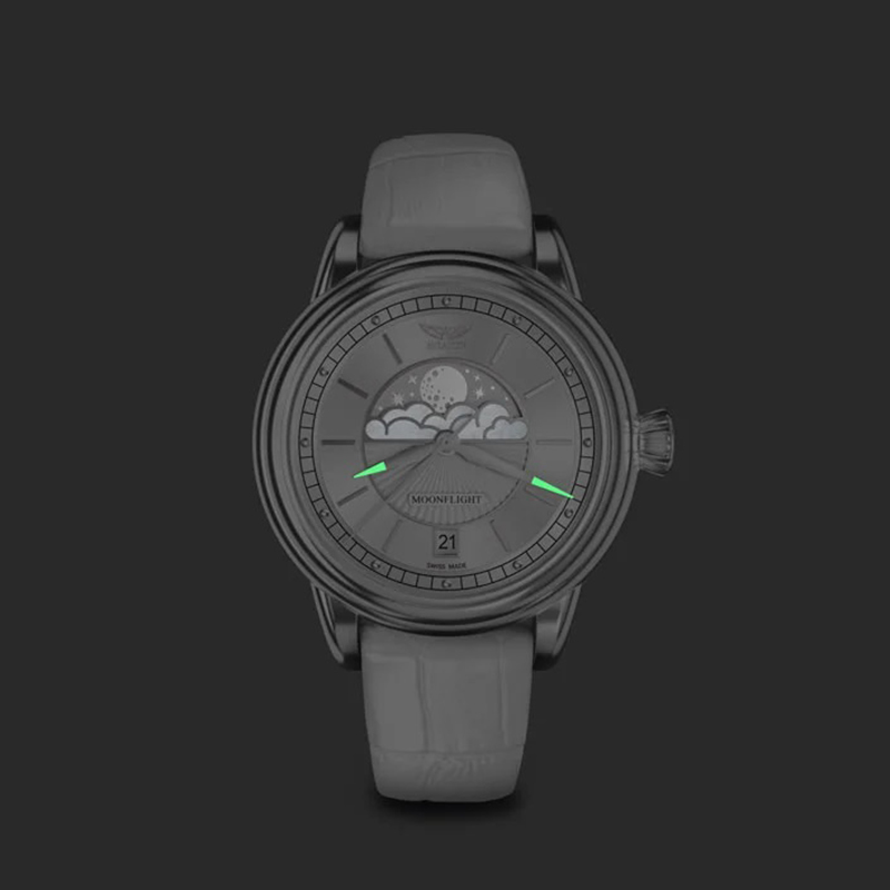 Aviator V.1.33.0.250.4 zegarek srebrny klasyczny Douglas pasek - miniatura 5