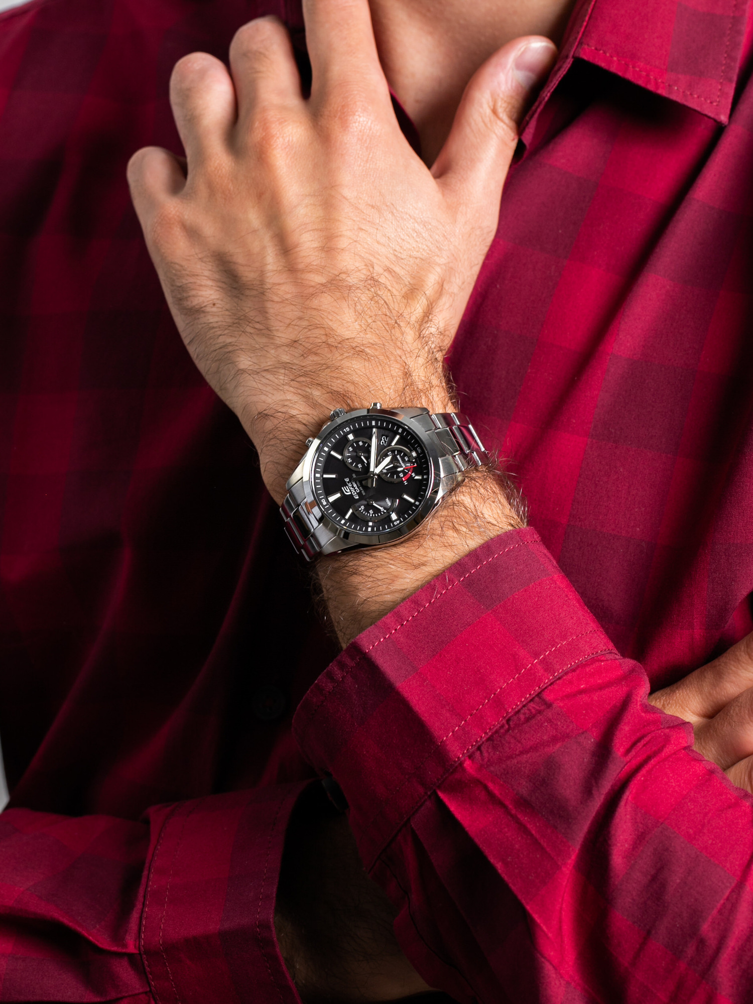 zegarek Edifice EFS-S530D-1AVUEF RETROGRADE CHRONO SAPPHIRE SOLAR męski z chronograf EDIFICE Premium