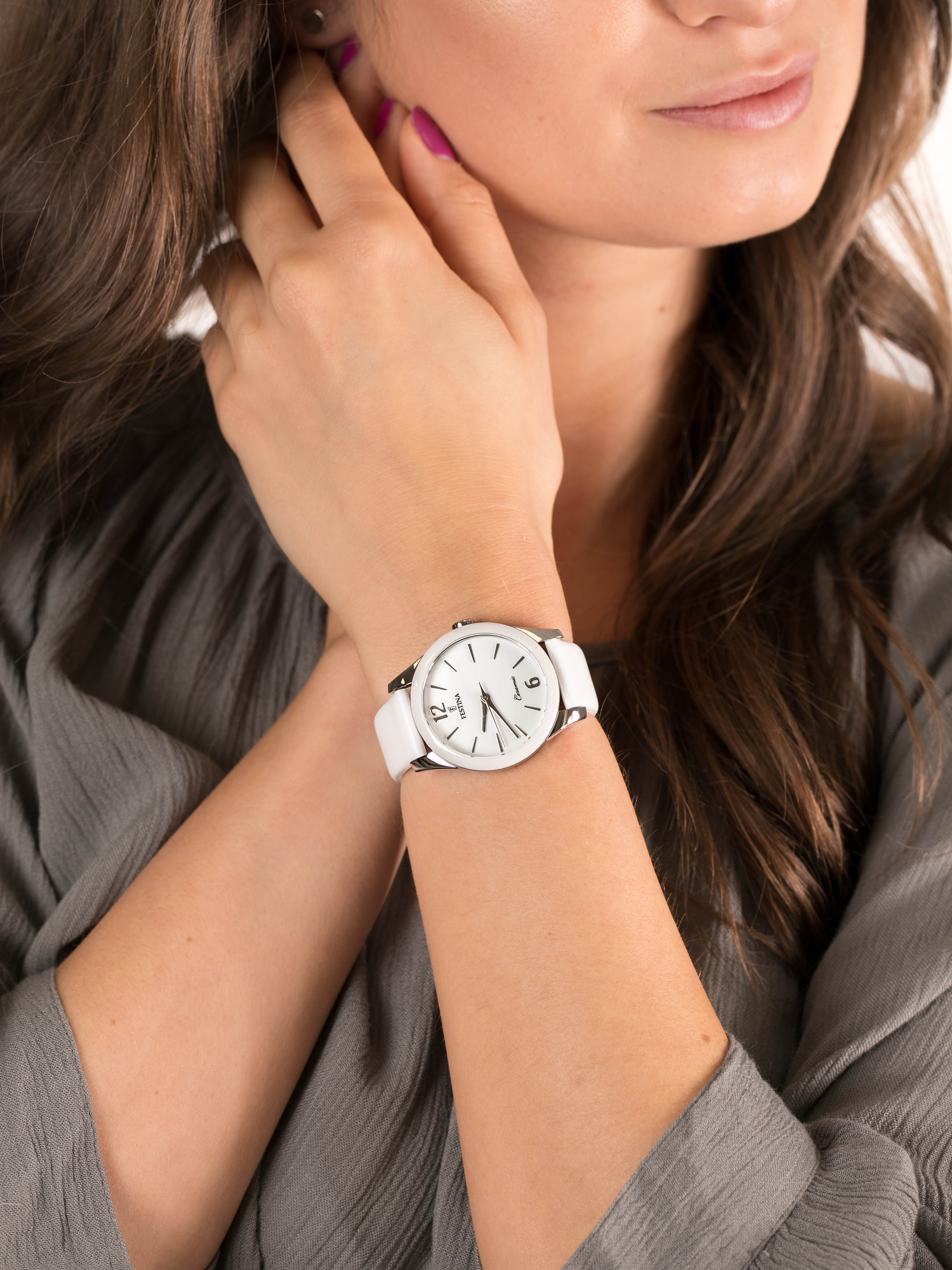 Festina F20473-4 damski zegarek Ceramic pasek - miniatura 3