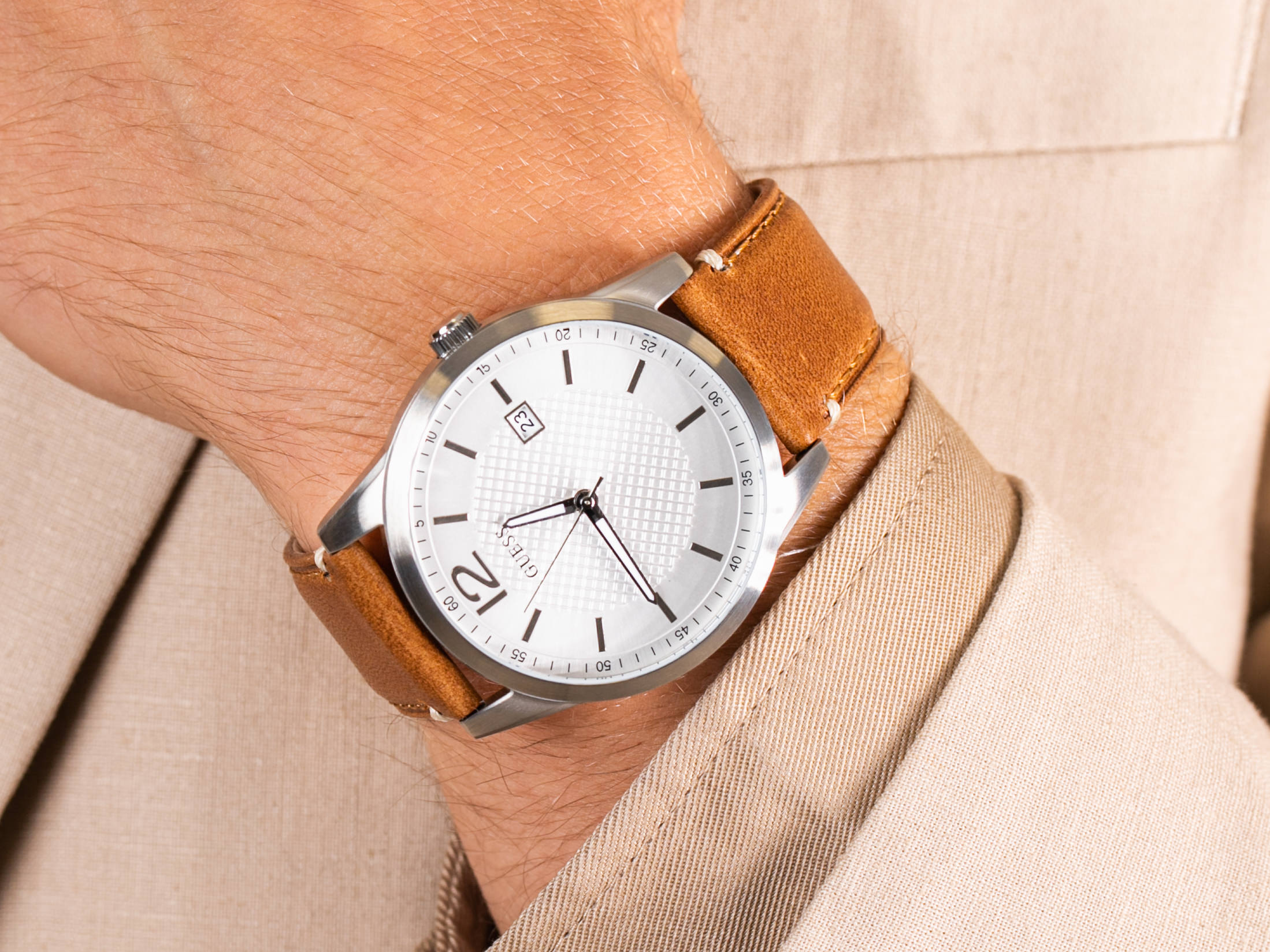 Guess W1186G1 zegarek klasyczny Pasek - miniatura 4