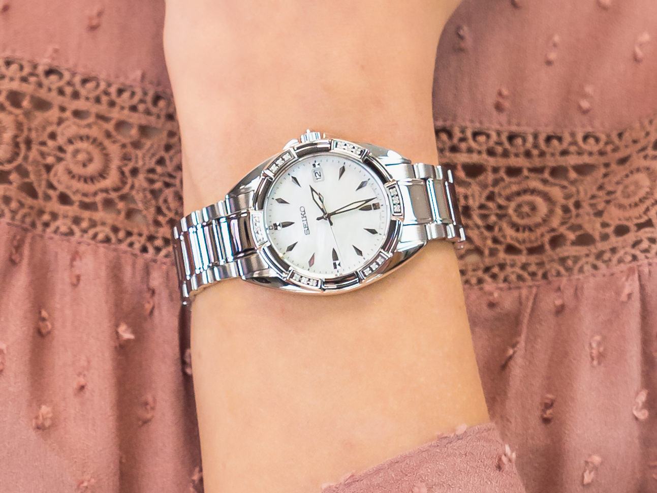 Seiko SKK883P1 Classic Diamonds zegarek klasyczny Classic - miniatura 4