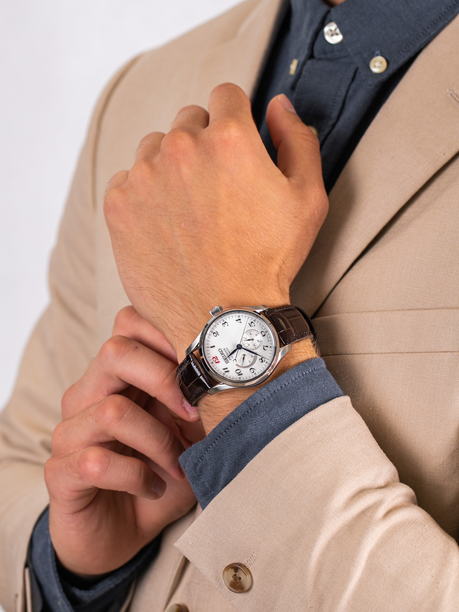 Seiko SPB059J1 męski zegarek Presage pasek - miniatura 3