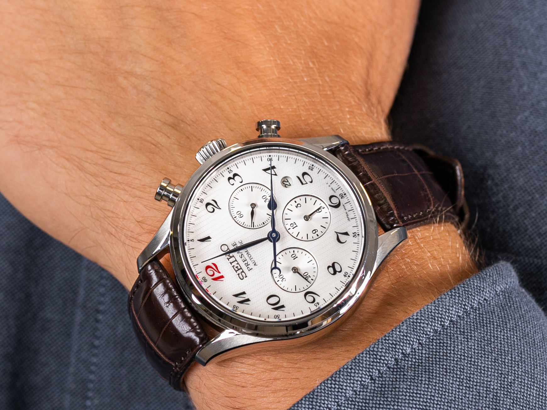Seiko SRQ025J1 Presage Automatic Chronograph zegarek klasyczny Presage - miniatura 4
