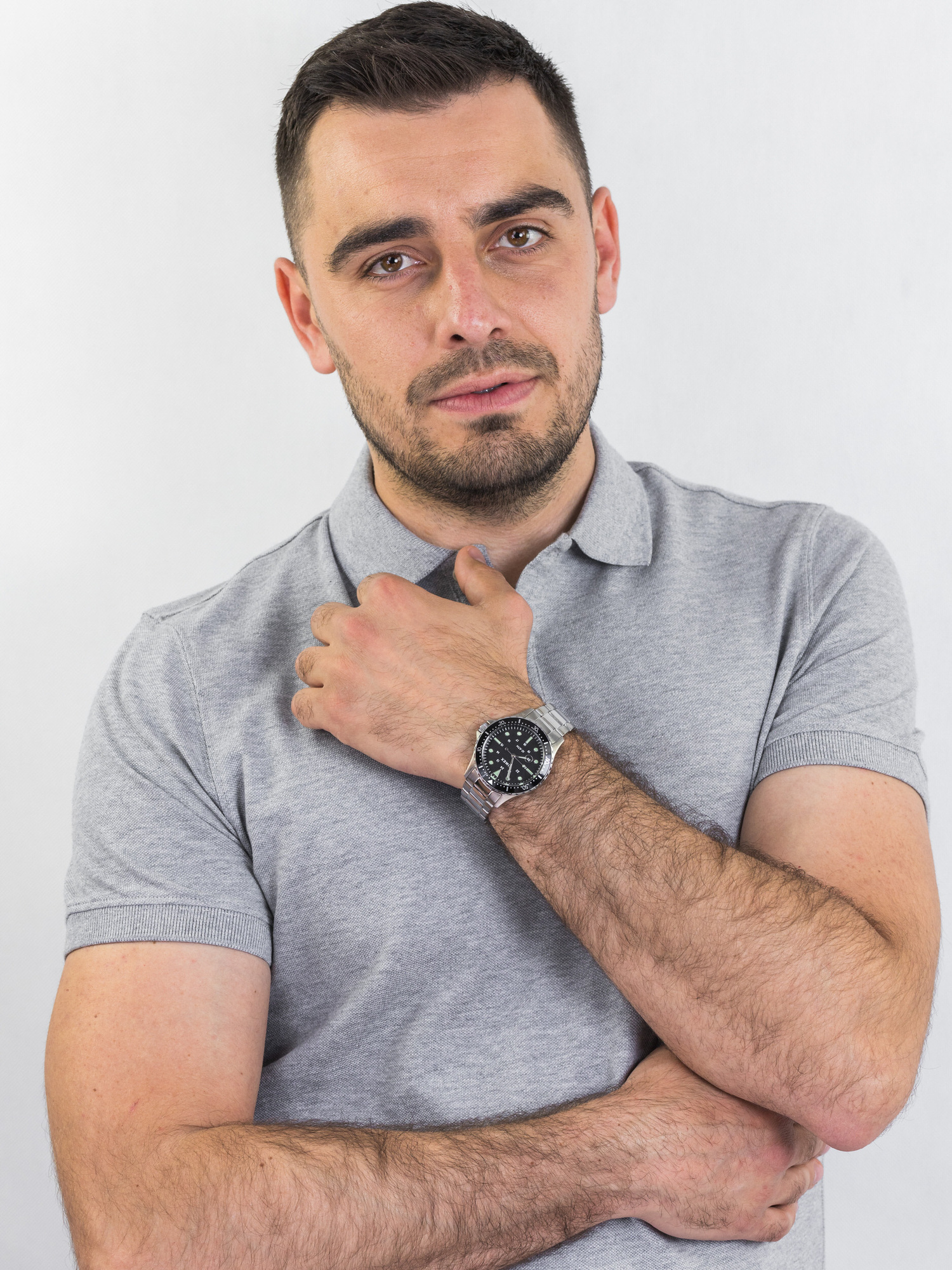 Timex TW2U10800 zegarek srebrny klasyczny Navi XL bransoleta - miniatura 2