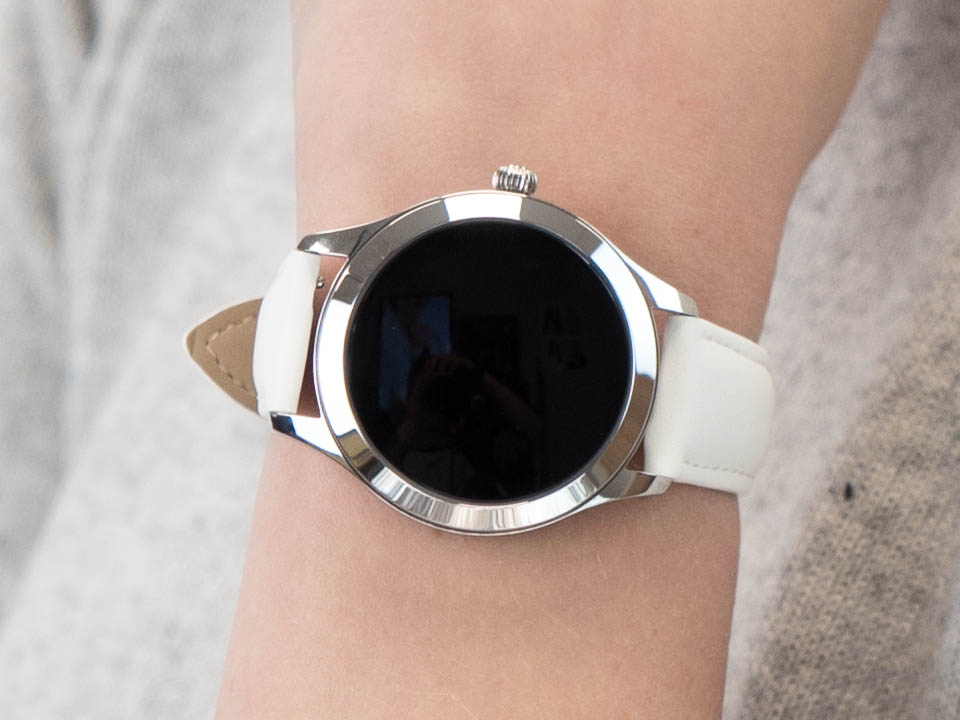 Zegarek Rubicon Smartwatch Rubicon RNAE36 srebrny biały - damski 